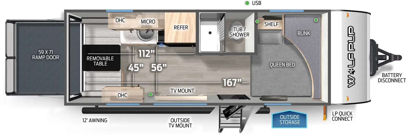 Cherokee 18RJBBL Floorplan